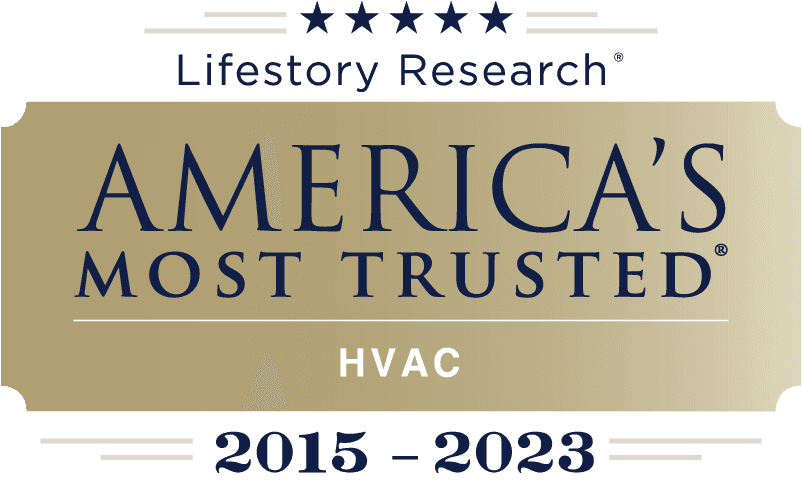 Lifestory Research America's Most Trusted HVAC 2015-2023 Badge